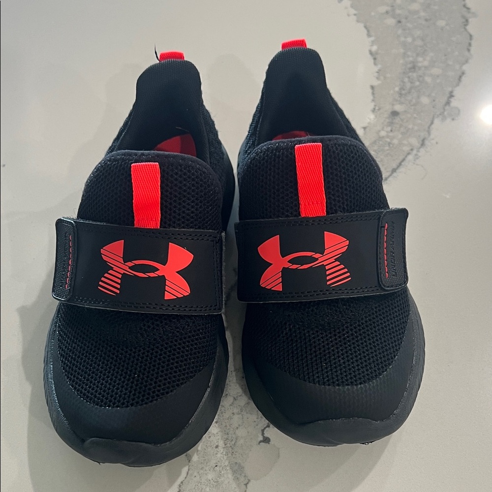 Under‎ Armour Kids Black and Red Slip-On Athletic Sneakers